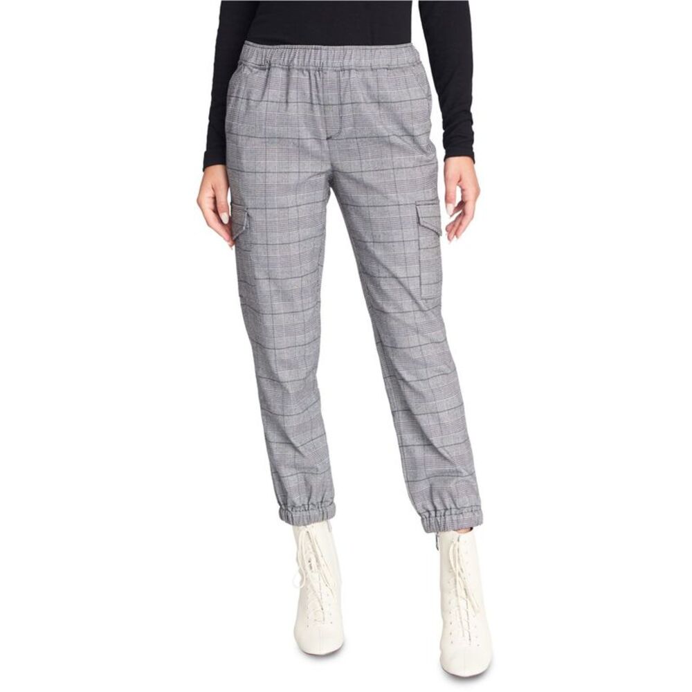Sanctuary Clothing Womens Plaid Straight Leg Jogger Casual Pants, NWT